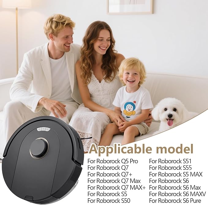 Mop Pad for Roborock Q5 Pro, Q7, Q7 Max, S5, S5 MAX, S6, S6 MAXV, S6 Pure, E-Series, Q5, Q8 Max+, Q8 Max Robot Vacuum Cleaner, 8 Pcs Reusable and 2 Pcs Disposable, Q8 Max Mop Pad Replacement
