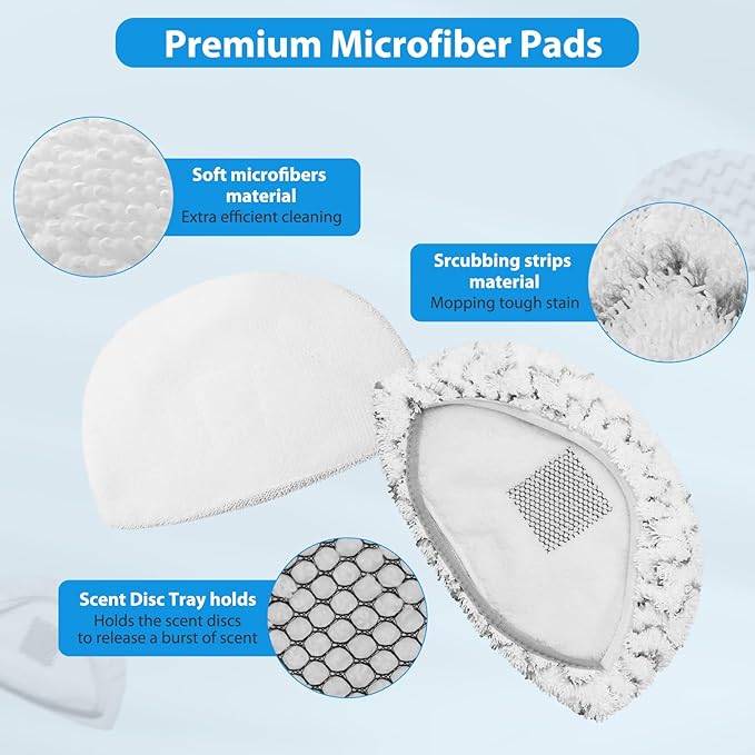 Extolife 6 Pack Steam Mop Replacement Pads for Bissell Powerfresh Steam Mop 1940 1806 1544 2075 2685A 2181 2814 Series, Model 19402 19404 19408 19409 1940A 1940F 1940Q 1940T 1940W B0006 B0017 2075A