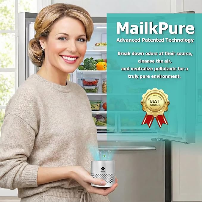 Refrigerator Deodorizer Odor Eliminator,Lasts Up to 10 Years,Fridge Deodorizer,More Effective Than Baking Soda & Bamboo Charcoal Bags,Multi-Purpose Odor Absorber for Fridge,Pantry, Cabinets & Shoes
