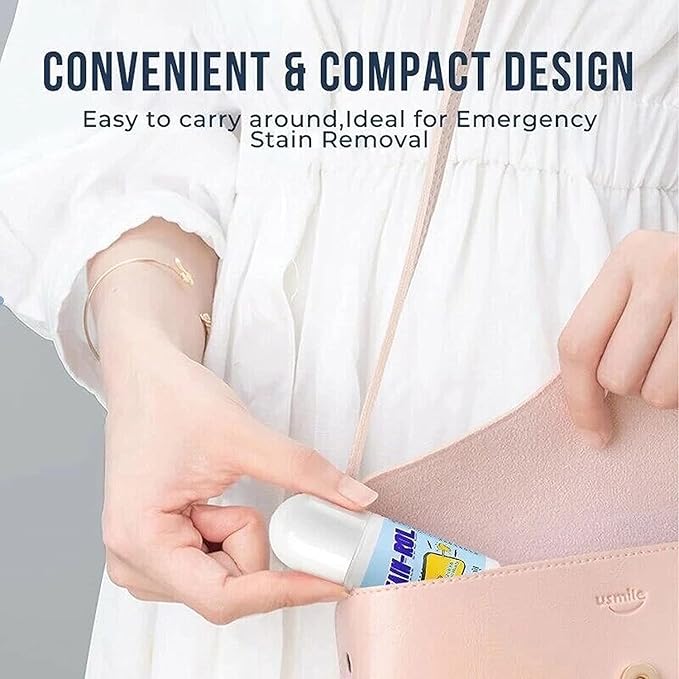 Emergency Stain Removing Pens - Portable Stain Remover,Stain Remover Pen for Clothes and Fabric,to Go Instant Stain Removal Stick, 50ml,Roll Bead Design (2pcs)
