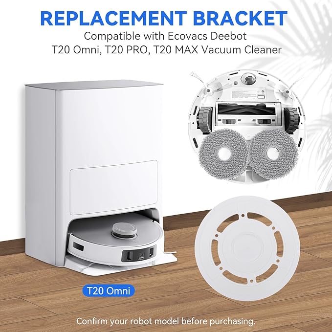 Mop Pad Plate Accessories for Ecovacs Deebot T20 Omni/ T20 PRO/ T20 MAX Vacuum Cleaner - Vacuum Pad Board Holder Replacement Part Attachment