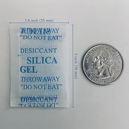 2 Gram 500 Pack Desiccant Packs for Storage, Premium Food Grade Silica Gel Packets - Rechargeable Moisture Absorbers for Safes, Food & Electronics