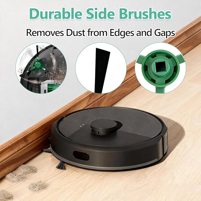 26 Pcs Replacement Parts Compatible with iRobot Plus 405/505/507 Combo Vacuum Cleaner Accessories, Includes 2 Main Brushes, 7 Dust Bags, 6 Mop Pads, 4 Filters, 6 Side Brushes and 1 Cleaning Tool
