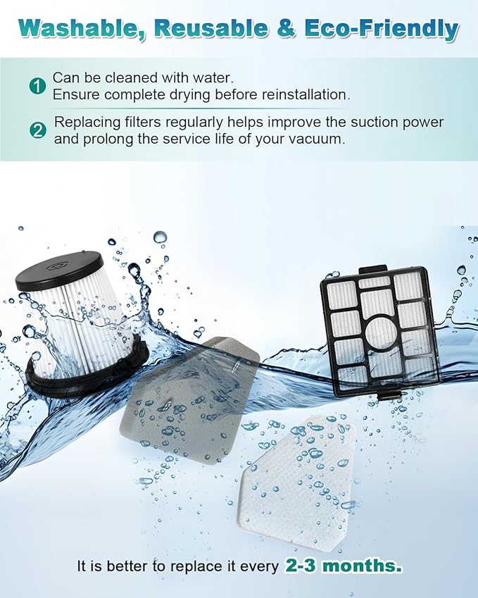 BU3523 BU3521 BU3120 HEPA Filter Replacement Compatible with Shark BU3521 Clean Lightweight Cordless Stick Cleaner, Shark BU3523 Clean and Empty Cordless Stick Vacuum, Auto Empty System (1 Pack)