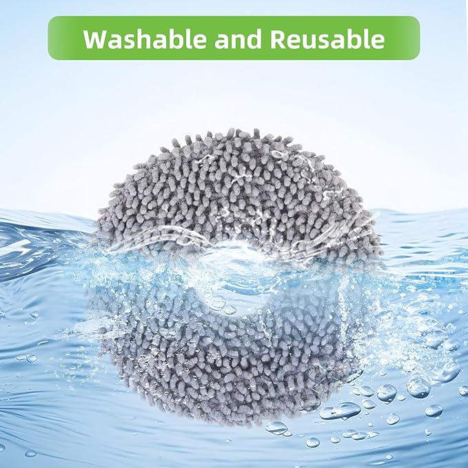 VIEWALL 8 Pack Mop Pad for iRobot Roomba Plus 405 G181/G185 Combo, Plus 505/507 Combo Robot Vacuum Cleaner, Microfiber Washable Mop Cloths Replacement Parts Accessories