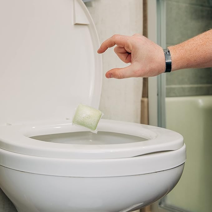 Camco TST RV Toilet Treatment Drop-INs - Control Unwanted Odors and Break Down Waste and Tissue - Safe Septic Tank Treatment - Fresh Scent - 30-Pack (40263)