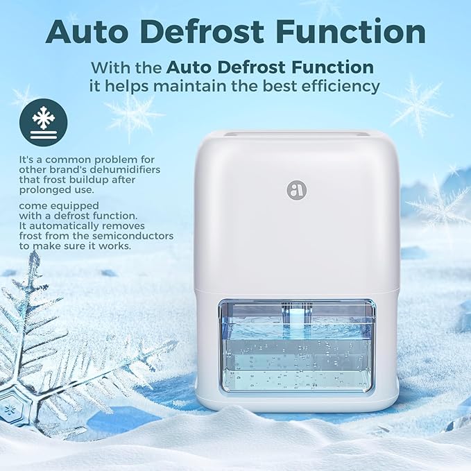 60 OZ Dehumidifiers for Home, Dual-Semiconductor Quiet Dehumidifier with Timer Sleep Mode Auto-Off 7 Colors Light Portable Small Dehumidifiers for Bathroom, Cloakroom, RV