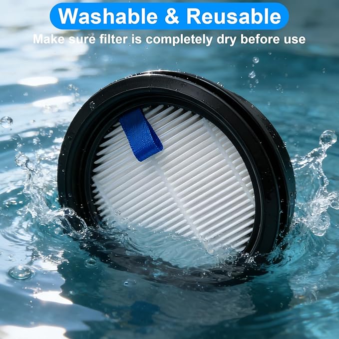 4-Pack Replacement Filter Compatible with Tikom V500 Cordless Vacuum Cleaner, High-efficiency HEPA Filtration for Tikom Cordless 40KPa/450W Stick Vacuum Model V500 and V450
