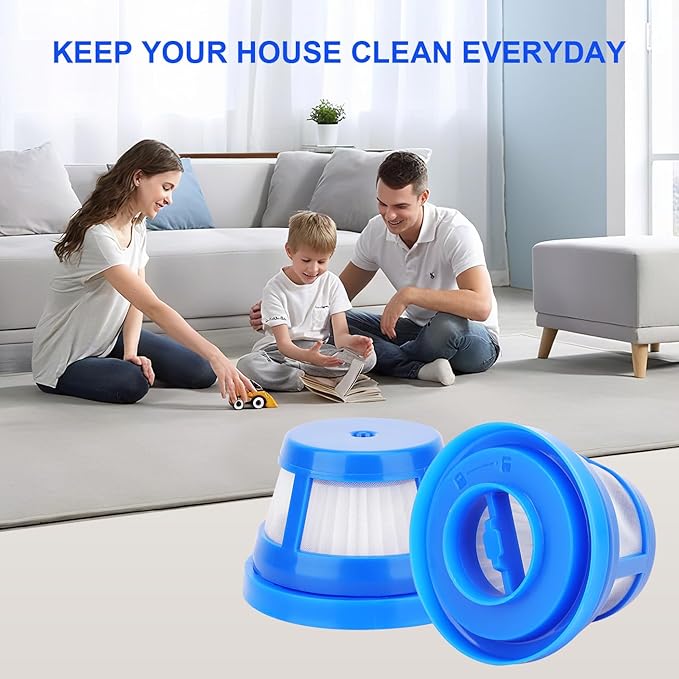 H11 Replacement Filters for Eufy HomeVac H11 / H11 Pure / H20 Cordless Handheld Vacuum Cleaner - HEPA Vacuum Filter - 6 Pack