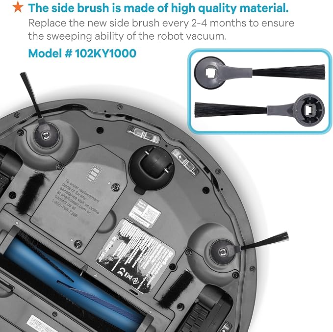 AV2501S Replacement Parts for Shark AV2501AE RV2502AE RV2520AOUS AV2510AOUS AV2511AE RV2610WA AV2610WA AI Ultra Robot Vacuum Cleaner with Main Brush,Pre-motor Filters, Primary Filter, Side Brushes