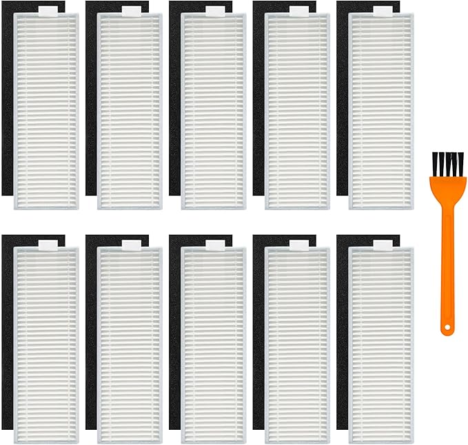 10PCS Hepa Filter for Tikom G8000/ G8000 Pro, for Honiture G20/ G20 Pro, for Laresar Evol 3/ Evol 3s, for Airzeen G20 Pro Vacuum Cleaner Replacement, 1 Cleaning Brush (Not for G8000 MAX)