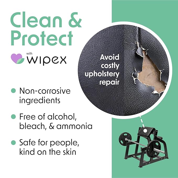 Wipex Wipe Dispenser & Refill Bundle - 1400ct 8"x12" Large Gym Wipes for Equipment, Lemongrass & Eucalyptus Scent with Premium Black Stainless Steel Floor Dispenser & Trashcan