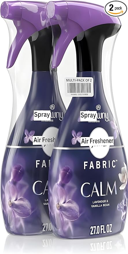 Fabric Spray Air Freshener, Odor-Fighting Fabric Refresher, Downys Calm, Lavender & Vanilla Bean 27 fl oz