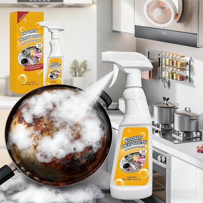 16.9 Fl Oz Heavy Duty Degreaser Cleaner Spray, Kitchen Foam Cleaner, Kitchen Heavy Oil Stain Cleaner, degreaser for stoves and ovens, Grime, And Stains On Microwave & Oven & Stove Top