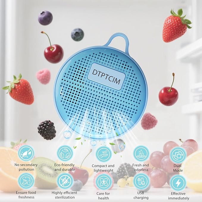 Fridge Deodorizer for Refrigerator,Powerful Odor Eliminator Lasts 10+ Years Works in Cars Shoe Closets Pet Areas More Effective Than Baking Soda Activated Charcoal Blue