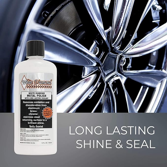 Schultz Laboratories White Diamond Metal Polish & Long Lasting Sealant - Perfect for Stainless Steel, Brass, Aluminum, Chrome, Gold, Silver - Sealant, Rust Remover/Preventer, Jewelry, Boats - 3 Pack