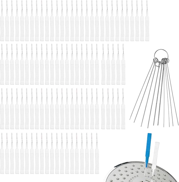 Shower Head Cleaning Kit, 2-in-1 Nozzle Cleaner Tool with Multi-Size Brushes & Stainless Steel Picks for Bathroom Faucet Sink 3D Printer Accessories