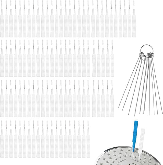 Shower Head Cleaning Kit, 2-in-1 Nozzle Cleaner Tool with Multi-Size Brushes & Stainless Steel Picks for Bathroom Faucet Sink 3D Printer Accessories
