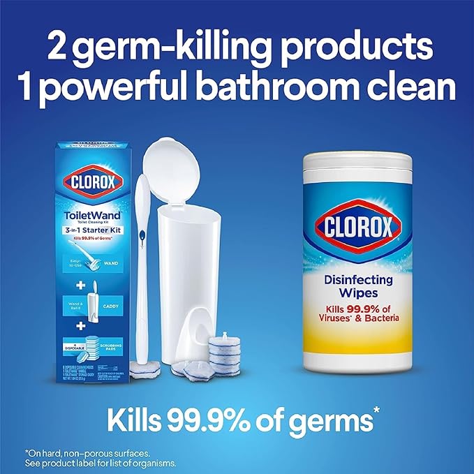 Clorox ToiletWand Toilet Cleaner Refills, Toilet brush, Rainforest Rush, 30 Ct