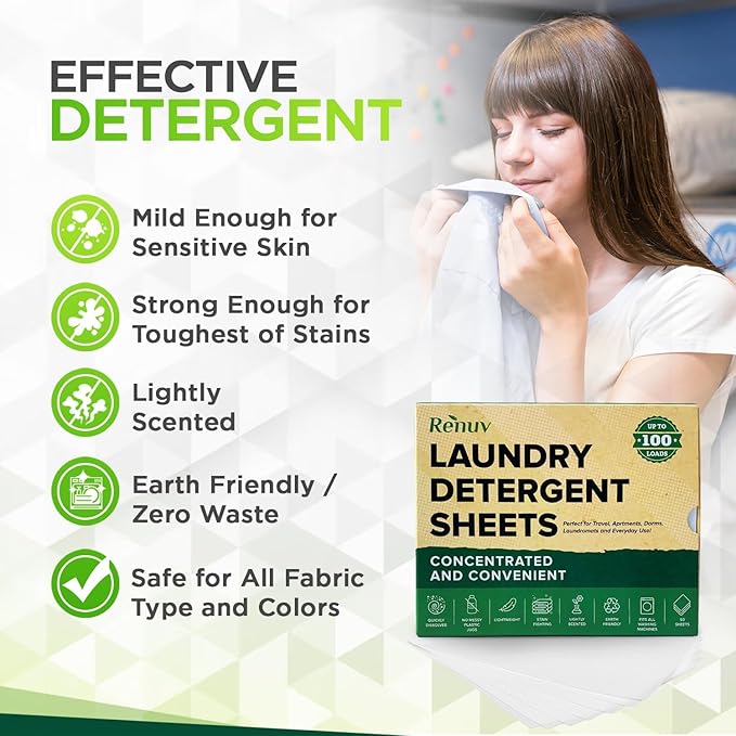 Renuv Washing Machine, Dishwasher, Garbage Disposal and Laundry Sheets - Huge Savings!