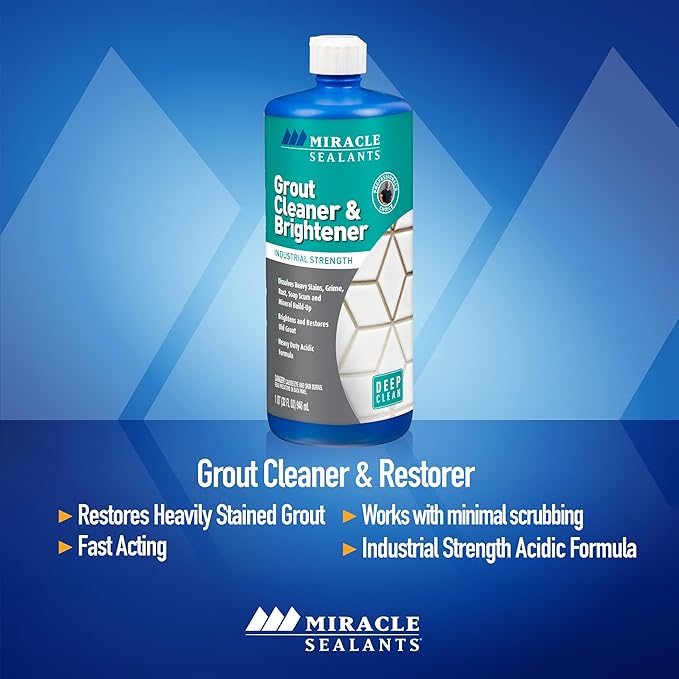 Miracle Sealants Industrial Strength Grout Cleaner and Brightener, Quart, 6 Pack