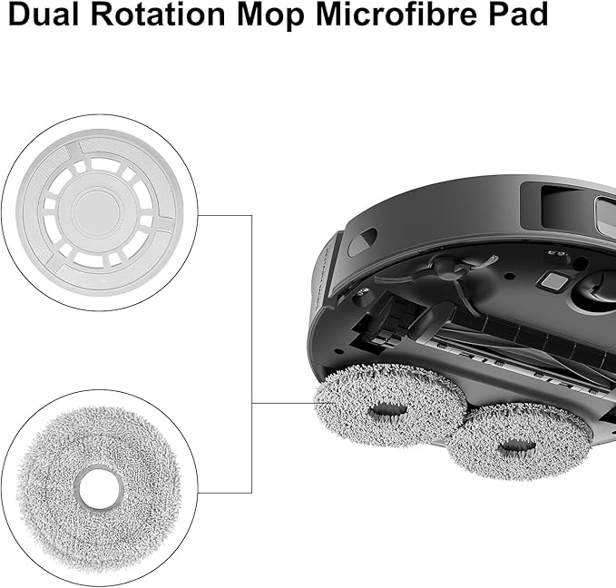 Mop Cloths with Replacement Holder, Wiping Plates for Dreame L10S Ultra / L10s Pro Gen 2/ L10 Ultra/ L10S Pro/ L10 Prime/ X20 Pro, for Xiaomi X20+ Robot Vacuum Cleaner, Mopping Pad Floor Cleaning