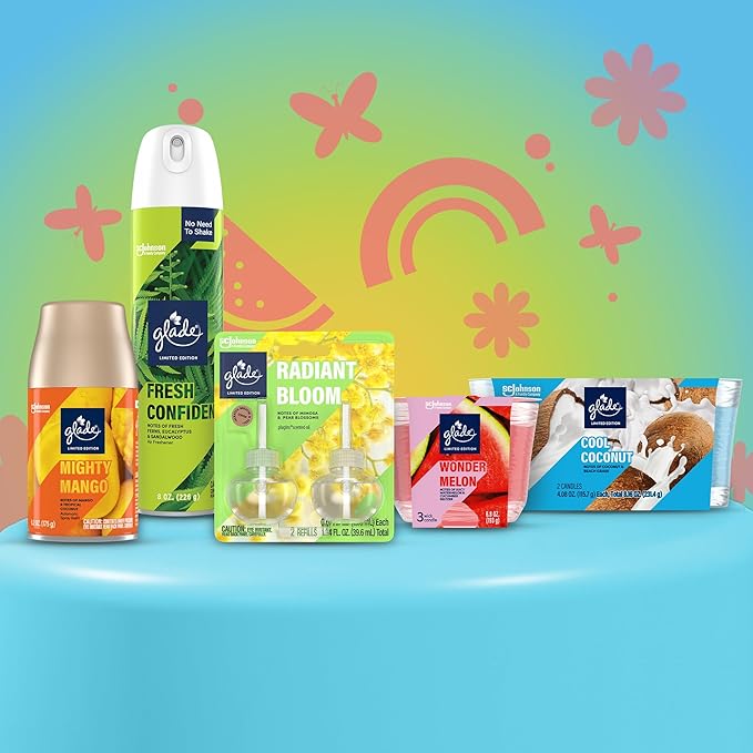 Glade PlugIns Scented Oil Air Freshener, Starter Kit, Mighty Mango Limited Edition, 1 Warmer + 1 0.67 oz Refill