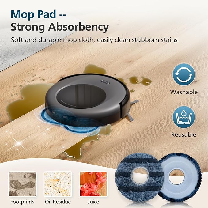 𝗢𝗺𝗻𝗶 𝗖𝟮𝟬 Accessory Kit for eufy Omni C20 Robot Vacuum, 𝟭𝟵 𝗣𝗔𝗖𝗞 Replacement Parts Include: 1* Main Rolling Brush, 4* Washable Filter, 6* Side Brush, 4* Dust Bag, 4* Mop Pad