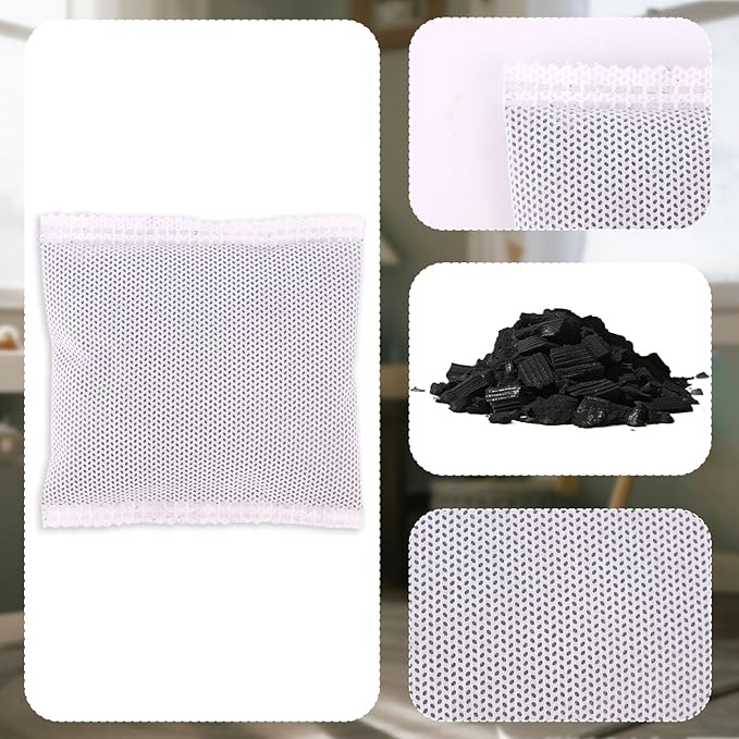 12pcs Carbon Filter Refills, Diaper Pail Carbon Filter Refills Activated Charcoal Smell Absorbing Deodorizer for Playtex Diaper Genie (30g)