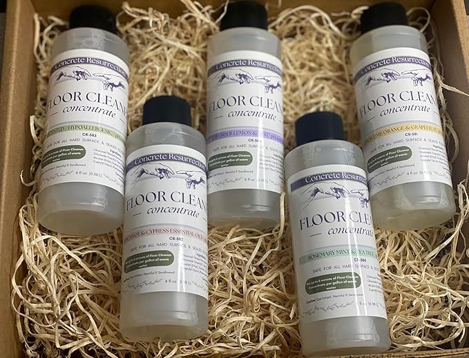 Clean Living Essentials Floor Cleaner – Multi-Surface, Non-Toxic, Plant-Based, pH Neutral, Family & Pet Friendly. Naturally scented for everyday clean. (5 Pack Sample Set)