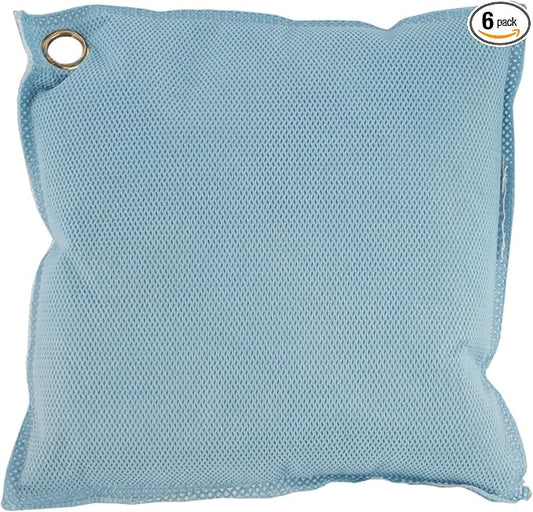 BambooMN Activated Bamboo Charcoal Air Purifier - 250g Sky Blue - 6 Bags