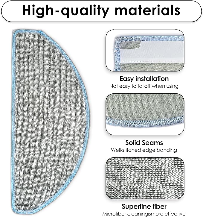 (3 Pack) Roomba 104 Q052020 Q0120 Y0140 Mop Pads for iRobot Vacuum 2 Essential Robot, Robot Vacuum and Mop Combo, Roomba 104, Roomba 105 Combo Robot Vacuum, Y0110, Q011, Mop Cloths