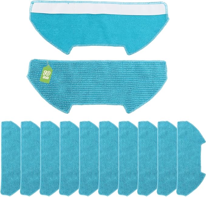 10PCS Mop Pads for BObsweep Dustin Self-Emptying PET24-7-213 Cleaning Pads for Ultravision Self-Emptying PET24-7-313/ RC400 Mop Pad Robot Vacuum Replacement Pars