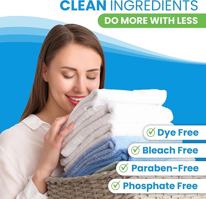 Laundry Detergent Sheets (100 Loads, 50 Sheet) Fragrance Free Unscented, Eco Earth Friendly Clean Breeze, Non Toxic People Safe, Washing Travel Supplies, Liquidless Pod Home Soap Washer