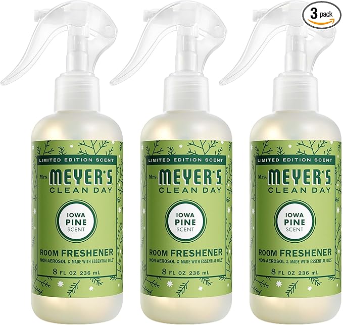MRS. MEYER'S CLEAN DAY Room Spray, Iowa Pine Scent, 8 Fl Oz Bottle - 3 Pack