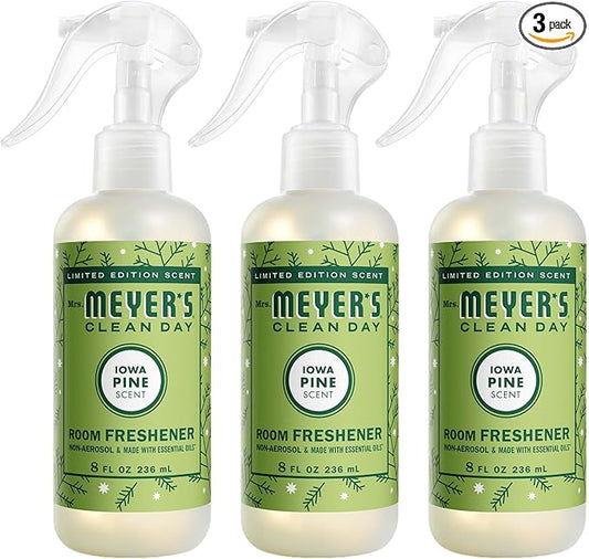 MRS. MEYER'S CLEAN DAY Room Spray, Iowa Pine Scent, 8 Fl Oz Bottle - 3 Pack