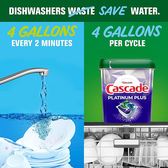 Cascade Platinum ActionPacs Dishwasher Detergent Pods, Fresh, 11 Count