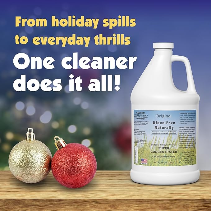 Naturally Preformed Enzyme Cleaner, Enzyme Solution, Multi-Purpose Cleaner, Laundry Additive, and More - Concentrate - Original Scent - 64oz