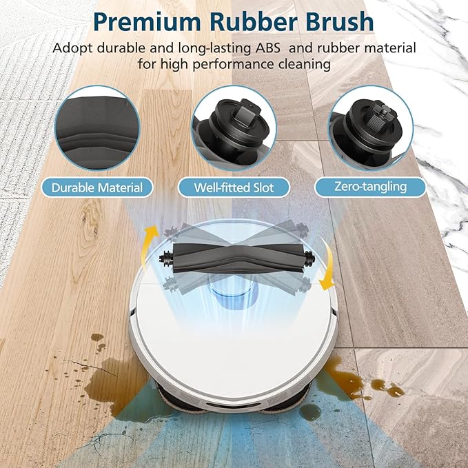 23 Pcs Replacement Parts for Dreame L10s Ultra Gen 2/ L10s Pro Ultra Heat/ X30 Ultra/Mova E30 Ultra Robot Vacuum and Mop, 2 Main Brush, 6 Mop Pads, 4 Dust Bags, 4 Filters, 6 Side Brush, 1 Clean Brush