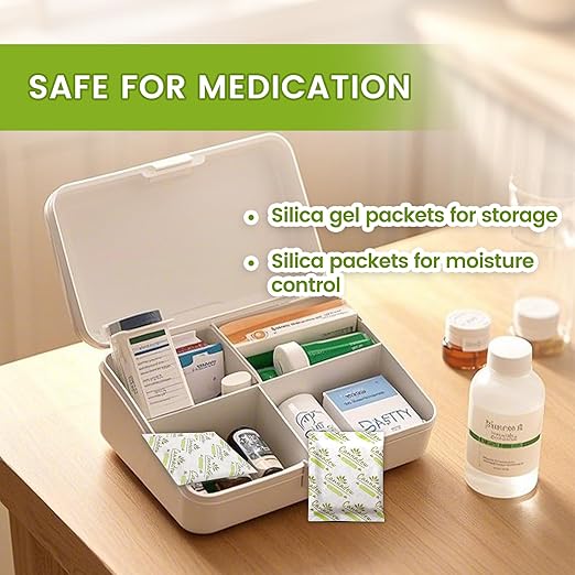 10g Silica Gel Packets (15 Pack) – High-Performance Moisture Absorber for Humidity Control, Storage, Jars, Closets & Containers