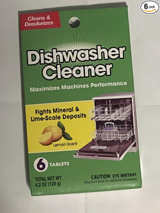 Dishwasher Cleaner, Lemon Scent, Fights Mineral and Limescale Deposits, 6 Tablets, 4.2 oz