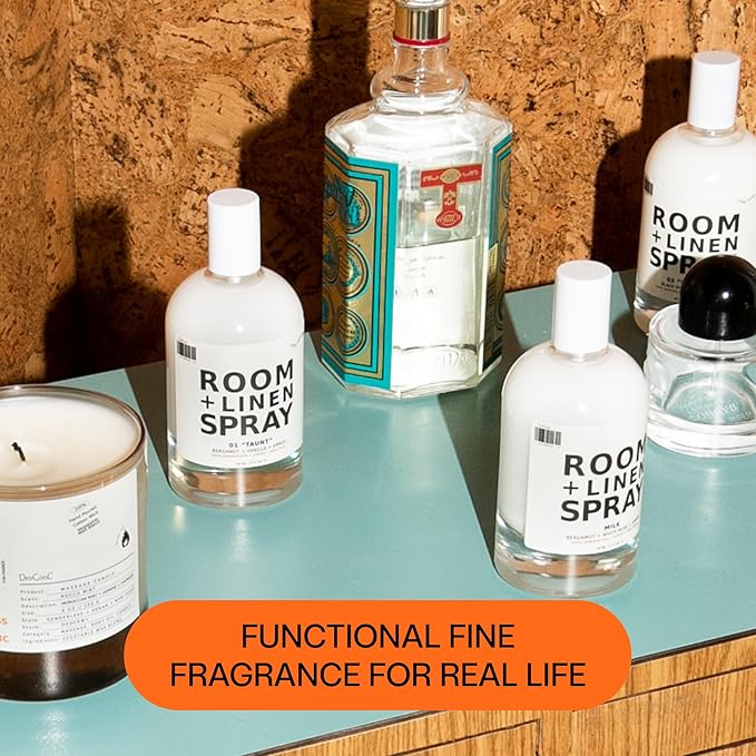 DedCool Room + Linen Spray | Xtra Milk | Natural Fabric & Linen Spray | Non-Toxic, Essential Oil Infused | Freshens Home, Bedding, Couch, Closet & Bath | 3.5 fl oz