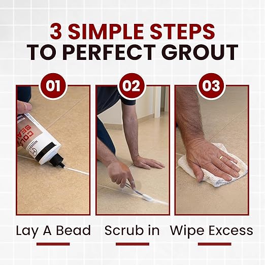 MODERN STONE TECHNOLOGIES® Color Sealer – Matches MAPEI® Grout Colors- Restores/Changes & Stainproofs Grout Color | Water-Based, Non-Toxic, Easy to Use | for Ceramic Tiles | #39 Ivory