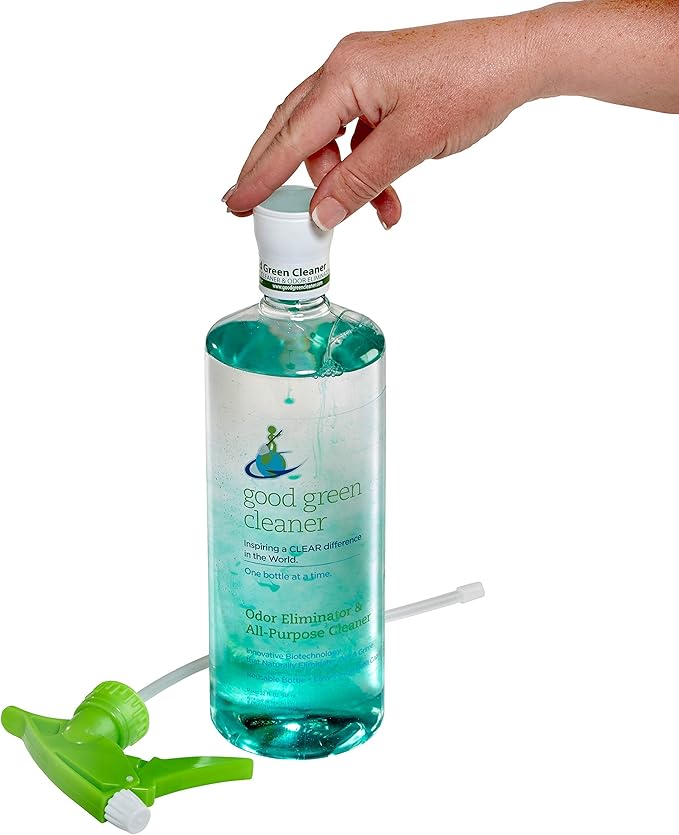 Odor Eliminator & All Purpose Cleaner Starter Set | 32 ounce, Reusable, Eco Spray Bottle | USDA Bio-Preferred Certified/Bio-Degradable | Includes 1 Pod
