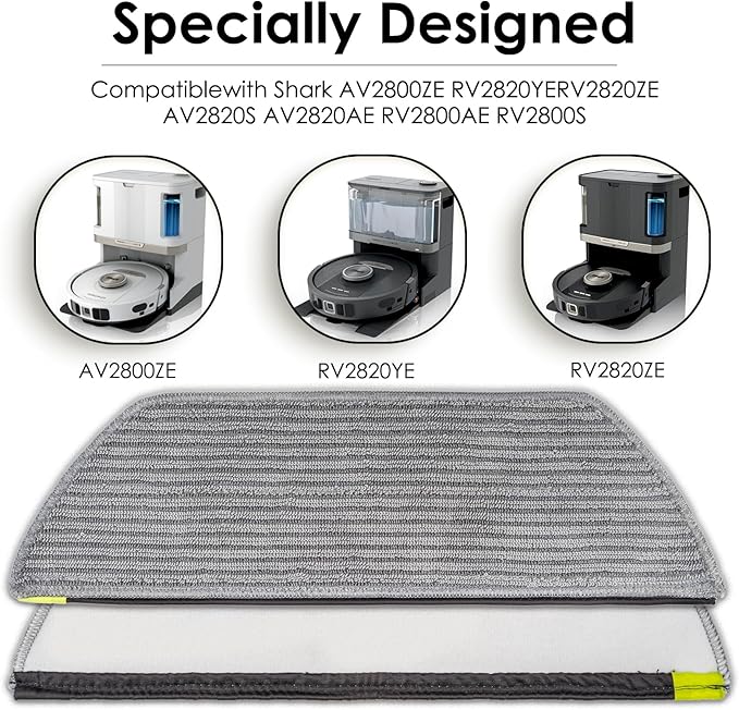 (5 Pack) Replacement Mop Pads for Shark AV2800ZE, RV2820YE, RV2820ZE, AV2820S, AV2820AE, RV2800AE, RV2800S, RV2800YE, RV2800ZEUS, AV2810ZE, AV2810YS, RV2810YS, UR2850YS, UR2850YEUS, UR2860YS