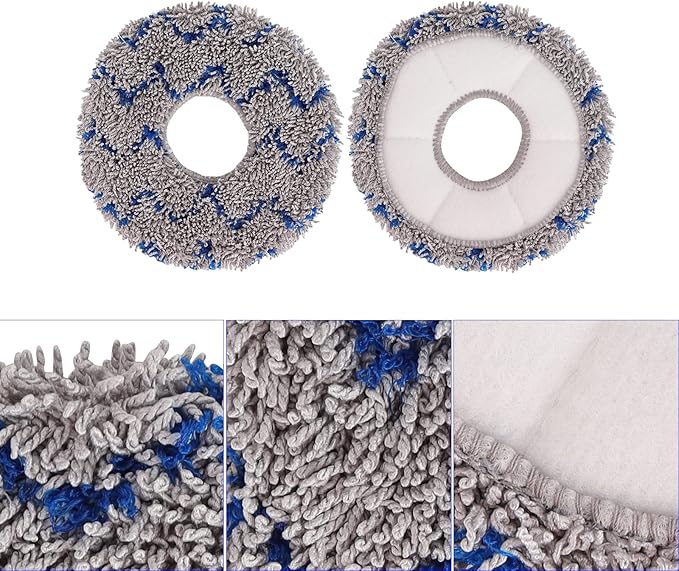 Mop Pads Compatible with Ecovacs Deebot X1/X2/T10/T20/T30 Omni, T30S/N30 Series Robot Vacuum and Mop Cleaner - Reusable and Washable Replacement Mop Head Cloth（4 Pack）