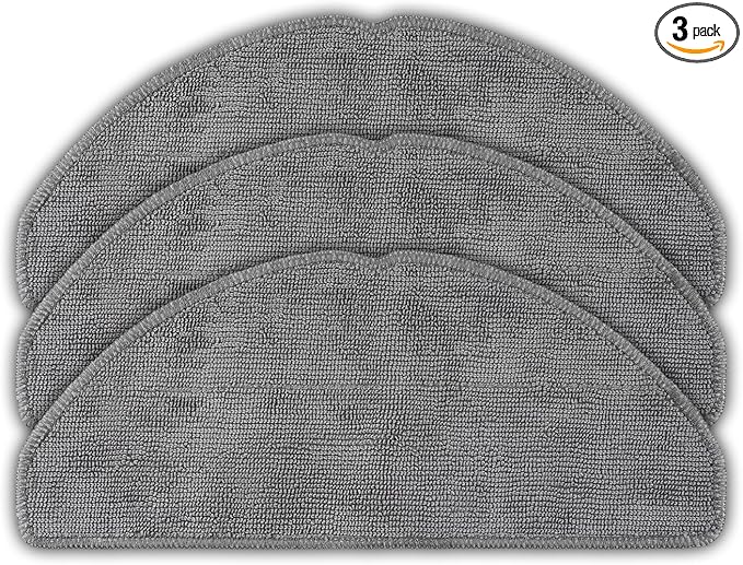 (3 Pack) Replacement Mop Pads for Roborock Q7 M5/ Q7 M5+/ Q7 L5/ Q7 L5+ Robot Vacuum Cleaner, Washable Mop Cloths Accessories Kit, Mop Pad Refill, Replacement Parts