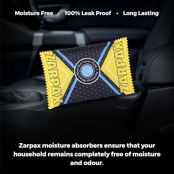 4.4 oz/125g Rechargeable Desiccant Packs Dehumidifier Bag - 4 Pack - Moisture Absorbers For Safes, Car, Bathroom, Storage - Moisture Remover Eliminates Humidity - Reusable Desiccant Bags
