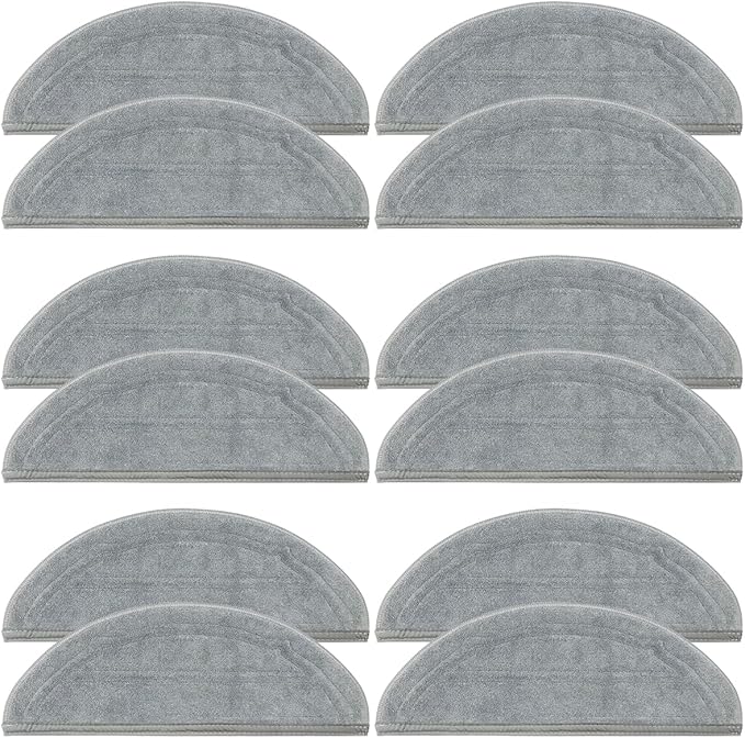 4 Pack Mop Pads Replacement Compatible with Roborock Q10 S5/Q10 S5+/Q10 X5/Q10 X5+ Robot Vacuum Cleaner