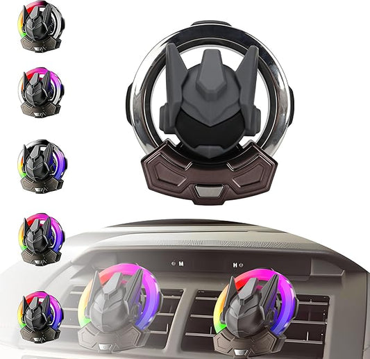 Robot Funny Air Freshener for Car,7 Colors Air Vent Clips Car Decorations with 5 Dynamic Lightings,Voice Control,USB Charging Cute Vent Clips Car Accessories